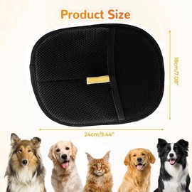 2Pcs Pet Hair Remover Glove, Electrostatic Pet Hair Gloves, Pet Hair Removal Glove for Cats & Dogs, Washable Reusable Dogs Cats Hair Gloves for Furniture Bed Sheets Couch Clothes Carpet Car Seat