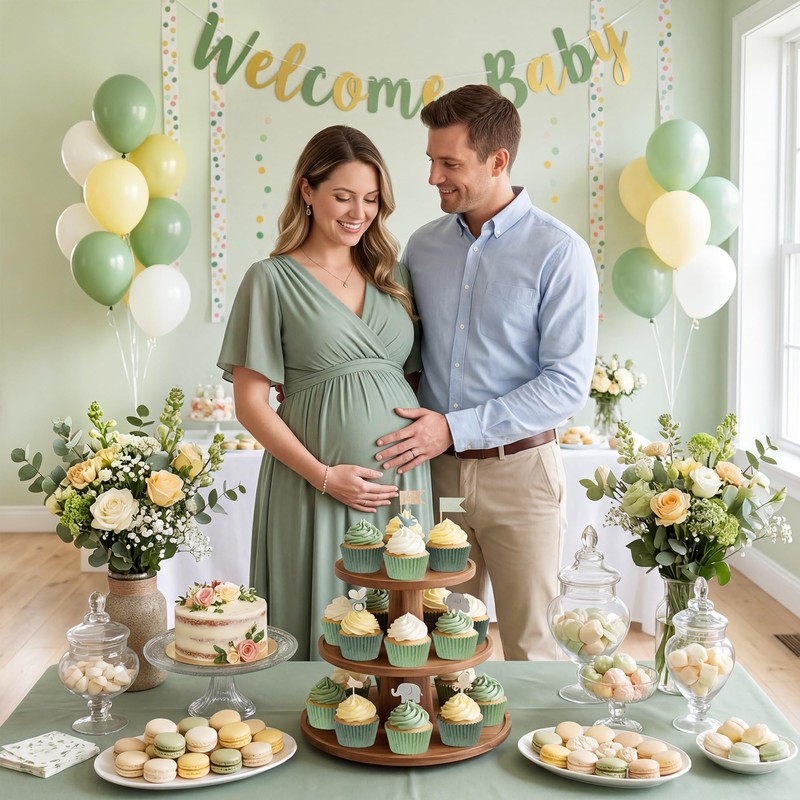 Glavatrix Sage Green Cupcake Liners 200Ct Baking Cups Wedding Party