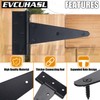 EVCUHASL 10 Inch T-Strap Gate Hinges, Shed Barn Door Hinges