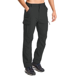 keihTrail Men's Hiking Cargo Work Pants Waterproof Lightweight Quick Dry Outdoor Fishing Mountaineering Travel Mountain Tactical Pants Dark Grey XL