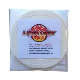 1/2" x 1/4" Aramid High Temp BBQ Gasket Smoker Pit Seal, self Stick 15ft