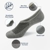 SIXDAYSOX 6 Pairs Grey Mens No Show Socks Invisible Low