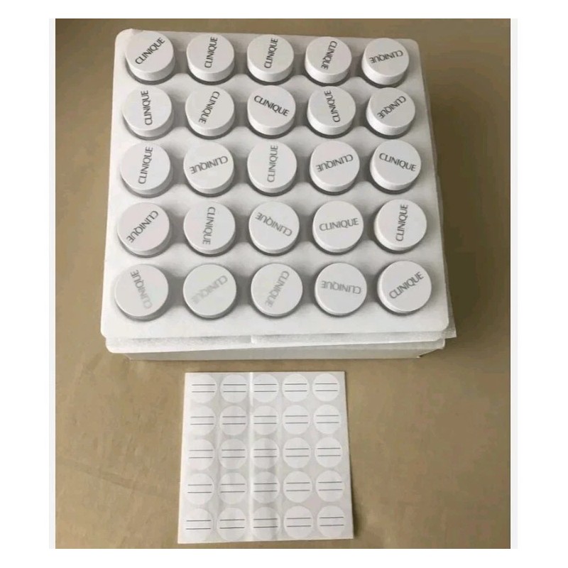 Clinique 50x Clinique Dramming Jars Empty Pot Makeup Sample Plastic