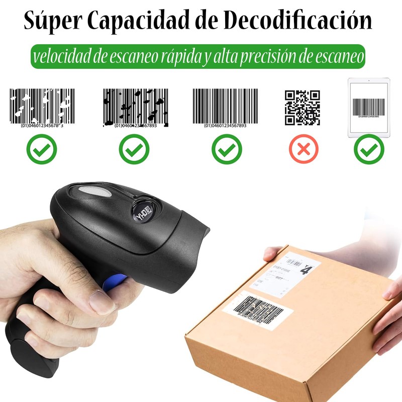 Escáner de Codigo de Barras, Lector Códigos de Barras Compatible