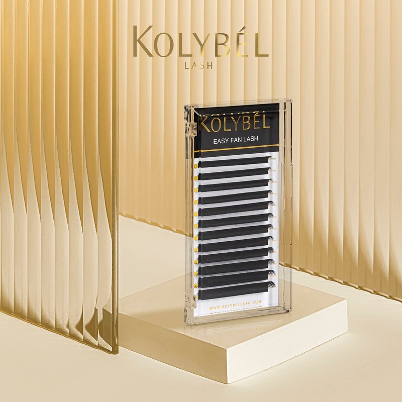 KOLYBEL Eyelash Extensions Easy Fan Lashes 0.05 Thickness D Curl