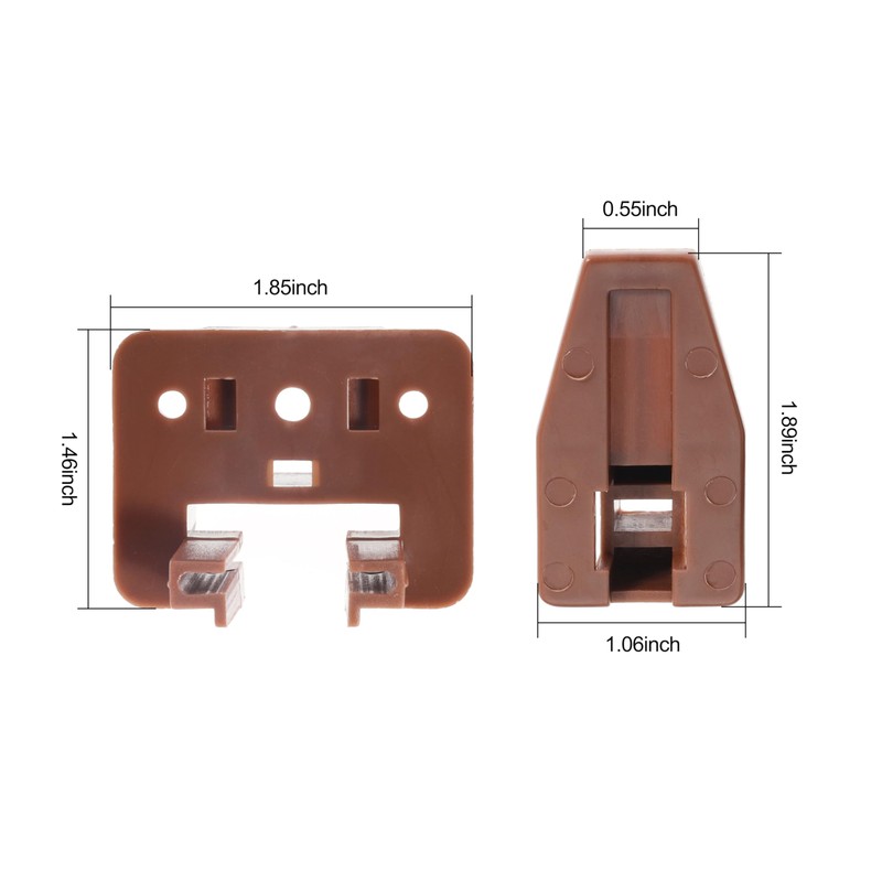 10PCS Drawer Slide Track Guide Glide for Center Mount Drawer