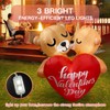 Aotiooy Valentines Inflatables Outdoor 4FT Valentines Day Inflatable Couple Bear