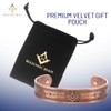 MasonicMan Masonic Men's Pure Copper Magnetic Adjustable Bracelet Bangle