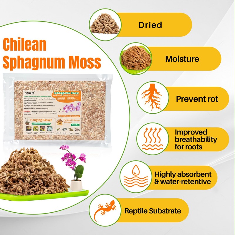 3 Oz Sphagnum Moss for Orchids - Sukh Sphagnum Peat