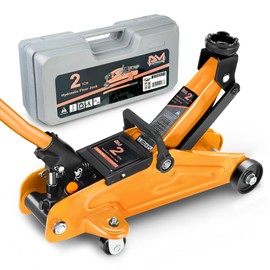 PM PERFORMOTOR Low Profile Hydraulic Trolley Service/Floor Jack, 2 Ton (4000 lbs) Capacity, Lifting Range 5.1"-13",OrangePM-TOL-FJ20-OG