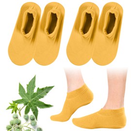 2 Pack Castor Oil Pack Wraps for Feet,Reusable Castor Oil Wrap Socks Organic Cotton for Women,Castor Oil Pack Kit for Feet Arthritis and feet Cracking,Moisturizing Feet(Oil Not Include) Short