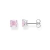 Thomas Sabo H2104-699-7 Women's Stud Earrings Pink Opal 925 Sterling