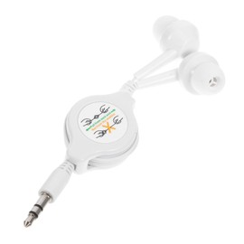 IWOWHERO Retractable in Ear Earphones with Cushions Compatible with Players Smartphones and More Easy Storage and