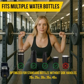 PEAK CRAFT Magnetic Gym Bag & Bottle Holder with Magnet or Phone Clip, Towel & Storage – Strong Magnet Organizer for Gym Racks, Fitness Equipment, Workouts, and Multi-Compartment Accessory Holder