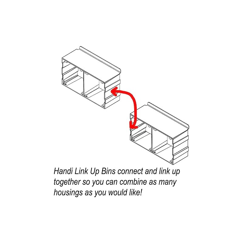 Handi Link Up Hardware Tilt Bins for Slatwall Panels (Graphite)