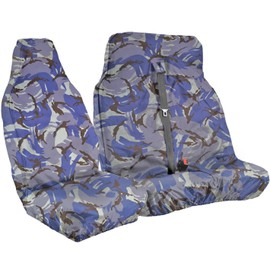 Carseatcover-UK® BLUE CAMOUFLAGE Camo Van Seat Covers - Single + Double