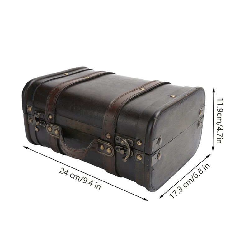Retro Suitcase Wooden Storage Box Studio Decoration Window Display Photography