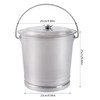 KONKENIE 8L Stainless Steel Bucket with Lid & Handle Coffee