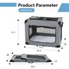 FDW 42 Inch Soft Collapsible Dog Crate 3-Door Open Dog