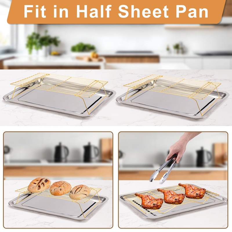 Cooling Rack for Baking 3 Tiers, 16" x 10" Cookie
