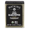 Watkins Gourmet Organic Spice Tin, Ground Black Pepper, 4 oz
