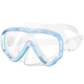 flintronic Children's Diving Goggles with Nose Protection, Swimming Goggles Children's Snorkel Mask, 180° Panorama HD Anti Fog Anti-Leak Diving Goggles for Children Aged 4-15