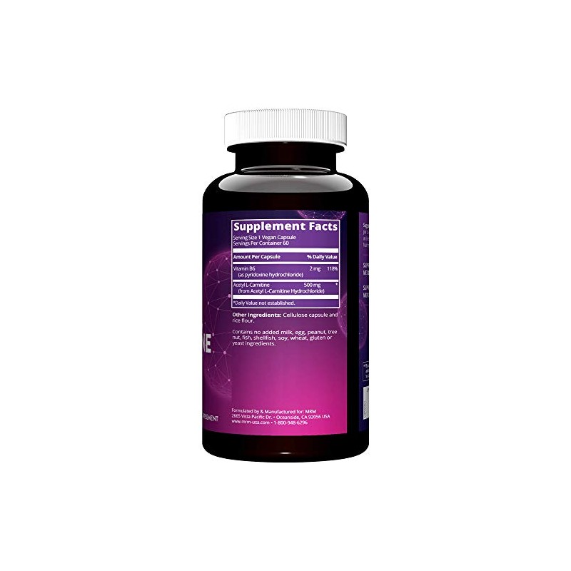 MRM - Acetyl L-Carnitine - 500mg Per Capsule 60 Vcaps