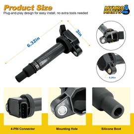4Pcs Ignition Coils UF495 C1426 for Lexus IS F Scion xB Toyota XRS Matrix Tacoma Tundra 4Runner FJ Cruiser 2.4L 2.7L 4.0L 5.0L V6 Engines Replaces 90919-02248 5C1419