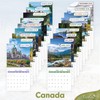 Canadian 18-Month Wall Calendar - 100% Biodegradable 11x22 Inch Open