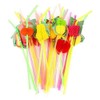 108 Pieces Hawaiian Tropical Party Decoration Set Leaves Flowers Umbrellas