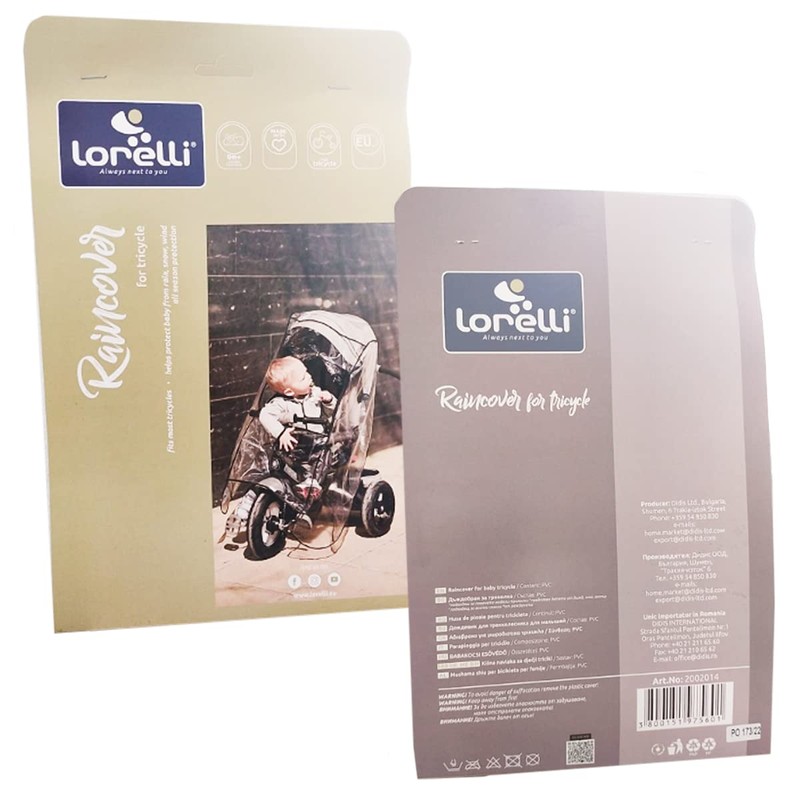 Lorelli Universal rain cover, children's tricycle, protection against rain and