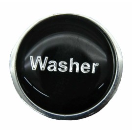 Grand General (GG) GG Washer Knob for Peterbilt Kenworth Freightliner Black w/Silver Letters #96310