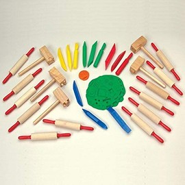 Constructive Playthings Clay Works Assorted Cutting Tools for Kids