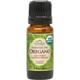 US Organic Aceite Esencial de Orégano (Oregano), 100% Puro, Orgánico USDA, Destilado al Vapor, Sin Diluir, para Difusor, Aromaterapia y Proyectos DIY, 10 ml
