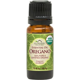 US Organic Aceite Esencial de Orégano (Oregano), 100% Puro, Orgánico USDA, Destilado al Vapor, Sin Diluir, para Difusor, Aromaterapia y Proyectos DIY, 10 ml