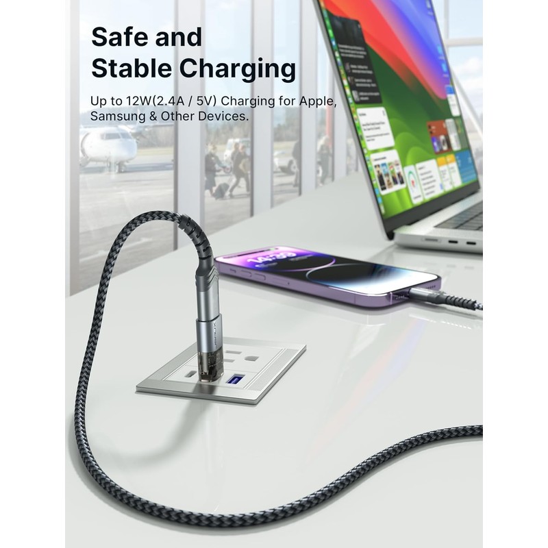 JSAUX USB Data Blocker & USB C Data Blocker (4-Pack),