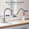 FORIOUS Kitchen Faucet with Soap Dispenser, Kitchen Faucet with Pull