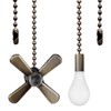 Ceiling Fan Pull Chain - Light Bulb & Fan Pattern