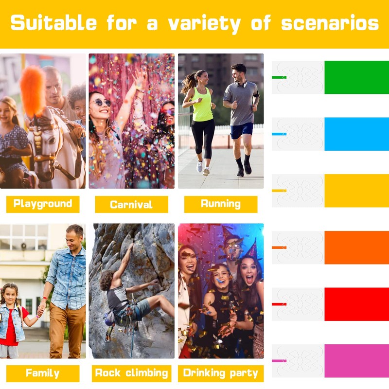 600 x Entrance Wristbands, Waterproof Event Bracelets, Party Control Bands,