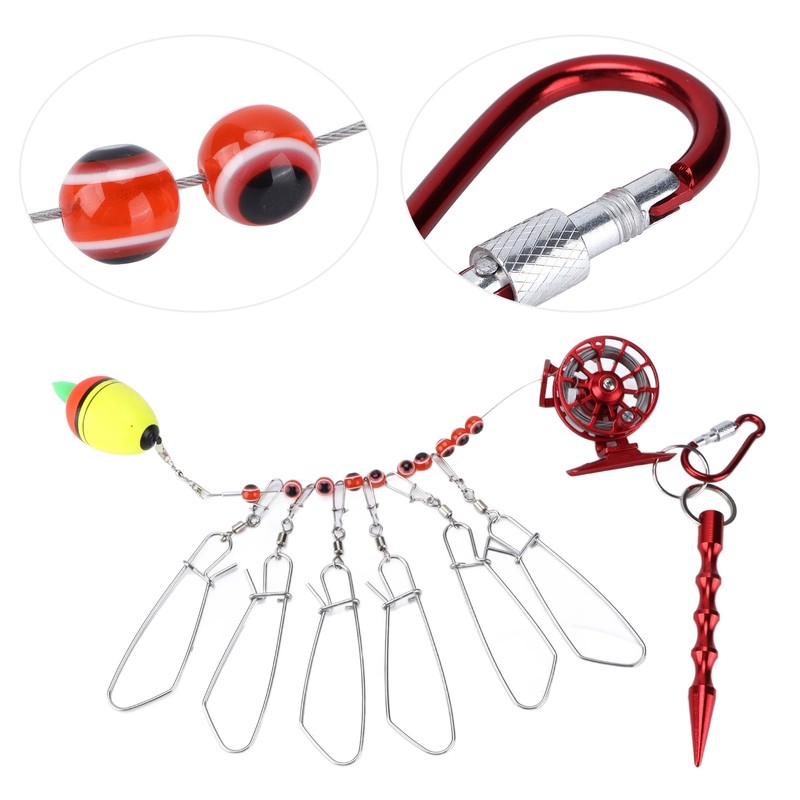 Fishing Lock Buckle with Reel Stainless Steel Live Fish Locks
