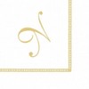 Entertaining with Caspari Monogram Initial N Paper Cocktail Napkins, Pack of 20