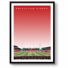 GroundDesigns WREXHAM FC Football Gift RACECOURSE GROUND Stadium Art Unframed