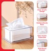 My Happy Home Clear Tissue Dispenser, Acrylic Tissue Box Holder,