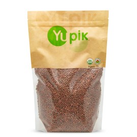 Yupik Organic Brown Lentils, 2.2 lb (35.2 oz), Non-GMO, Vegan, Gluten-Free, Kosher, Raw, Salt-Free, High in Fiber & Protein, Ideal for Soups, Salads & Meat Alternatives