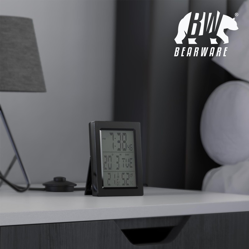 Digital Alarm Clock for Bedrooms, Bedside Clock with 3,5" (9cm)