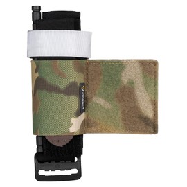 IDOGEAR Tactical Tourniquet Holder for Duty Belt with Hook and Loop Elastic Tourniquet Pouch for Tactical Belt Vest Chest Rig (Multi-camo)