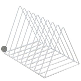 Skywin Record Vinyl Storage Rack Triangle - 2 Pack Vinyl Record Holder Stand Holds Up to 60 Albums - Space Saving Vinyl Rack Lets You Easily Get Albums (White)