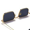 Fayoh Naomi Rectangular Sunglasses Classic Retro Metal Frame Small Size