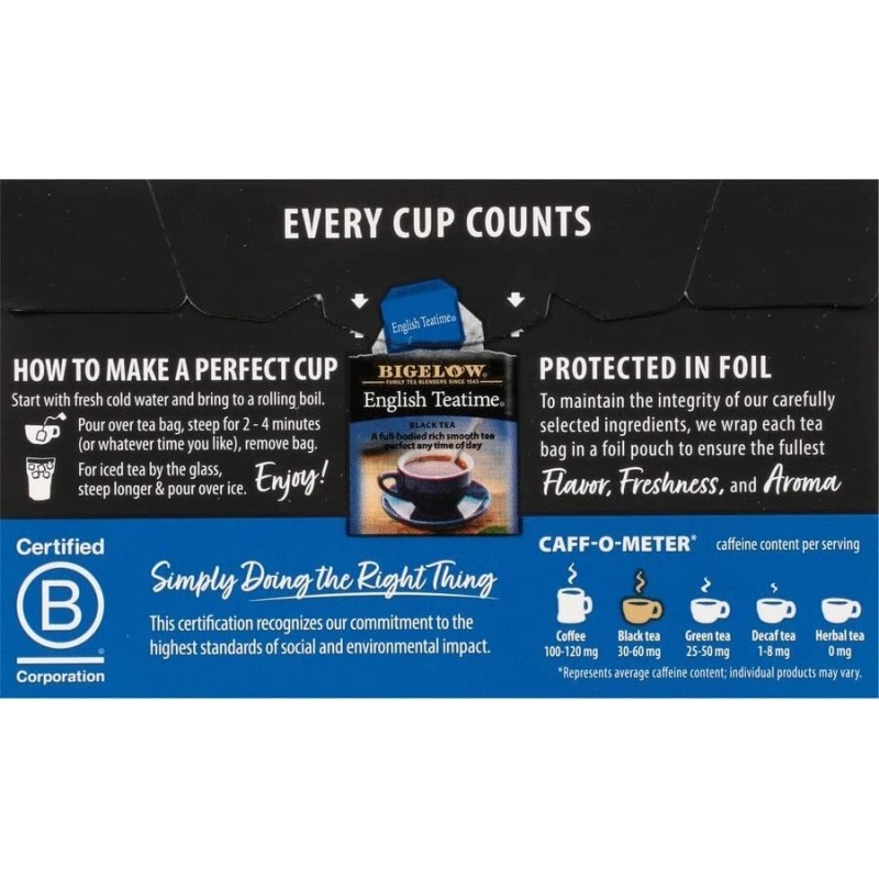 Bigelow English Teatime Black Tea - 20 tea bags