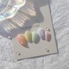 Rainbow handmade nail tips rainbow gradient nails - Amod Short